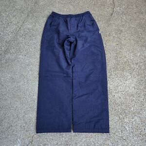 Vtg Y2k OLD NAVY Rubber Logo Patch Cargo Pocket Baggy Windbreaker Pants Small